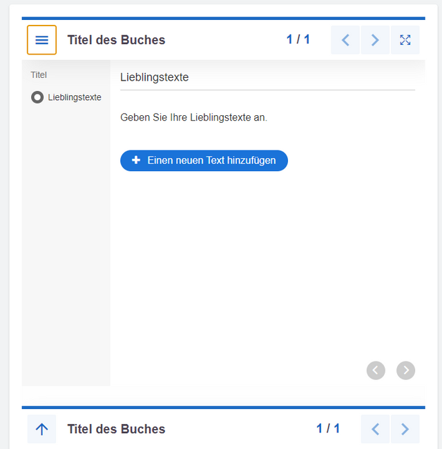 Beispiel für eine Seite »Ziele«