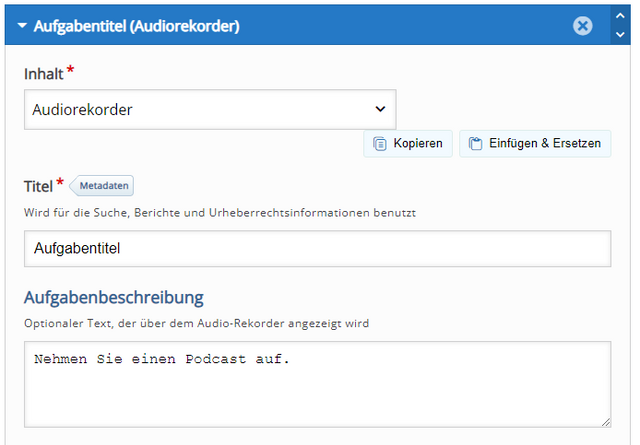 Editor des Audiorekorders