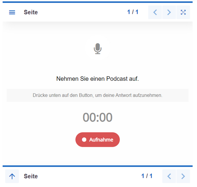 Vorschau des Audiorekorders