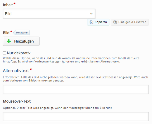 Das Hinzufuegen von Bildern