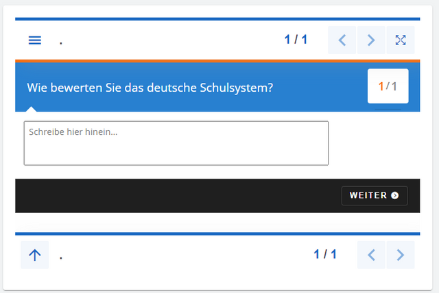 Vorschau einer offenen Frage