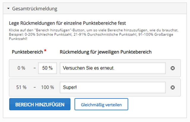 Feedback zu Ihrer Eingabe