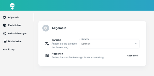 Sprache einstellen