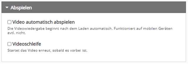 Abspielmöglichkeiten